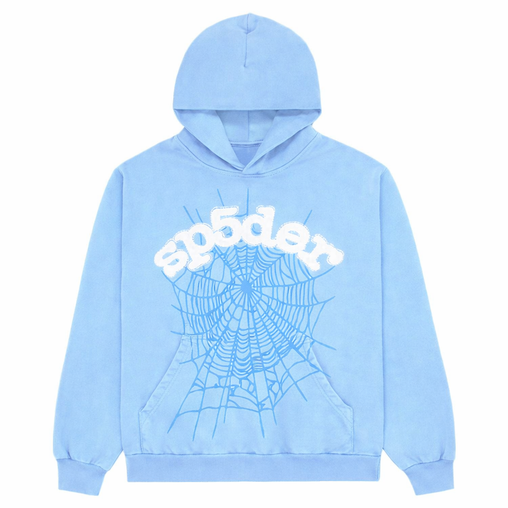 Sp5der Web Hoodie Sky Blue