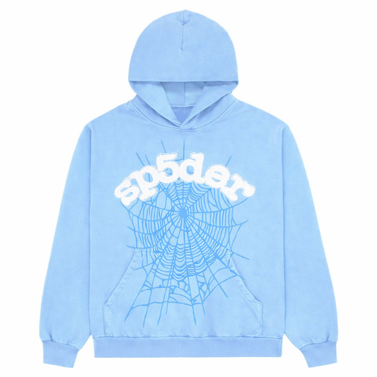 Sp5der Web Hoodie Sky Blue