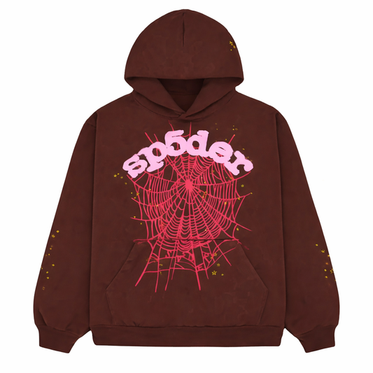Sp5der Web Hoodie Brown