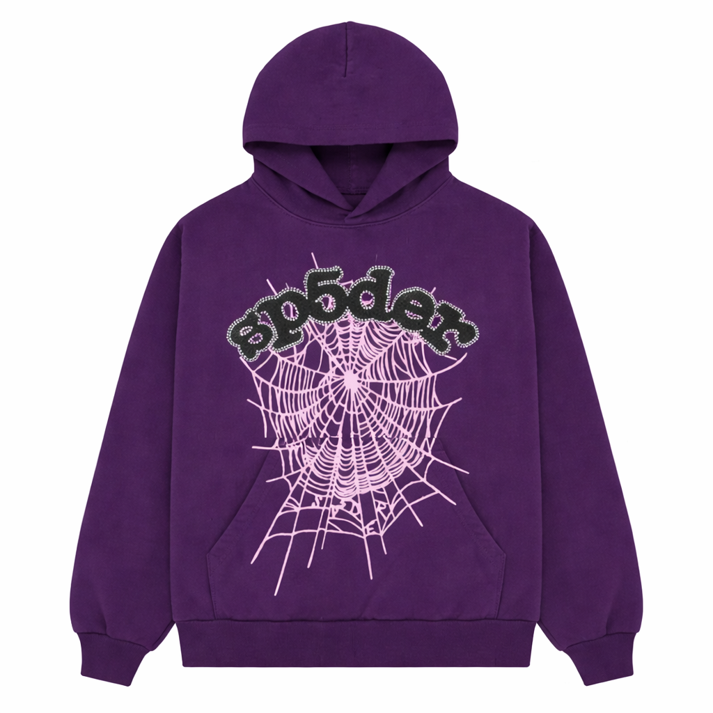 Sp5der Web Hoodie Purple Hoodie