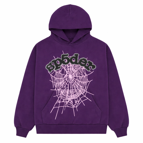 Sp5der Web Hoodie Purple Hoodie
