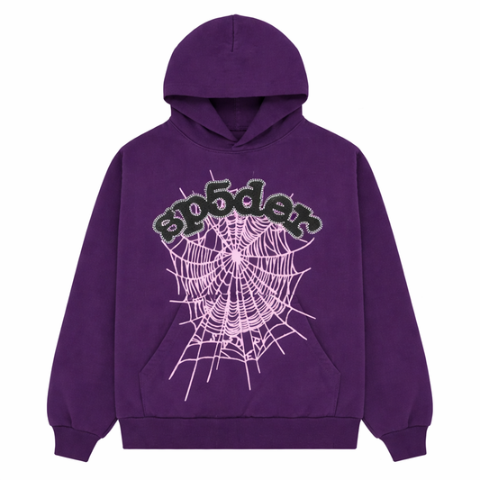 Sp5der Web Hoodie Purple Hoodie