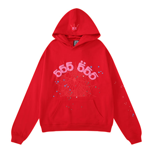 Sp5der Red Angel Number 555 Hoodie