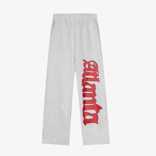 Sp5der Atlanta Wide Leg Sweatpant Heather Grey